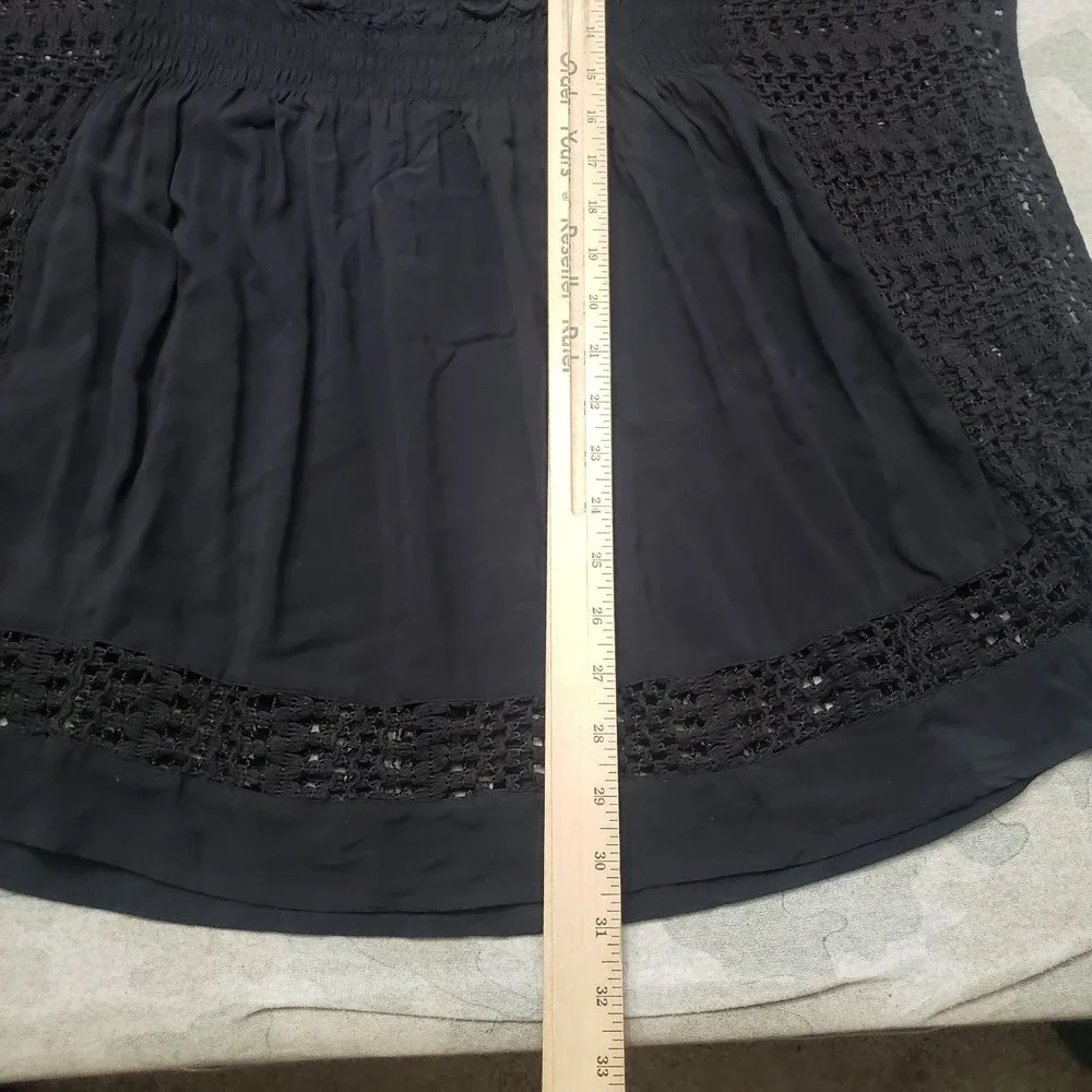 Abercrombie and Fitch Crochet Womens XS/S Black Sleeveless Beach Cover Up